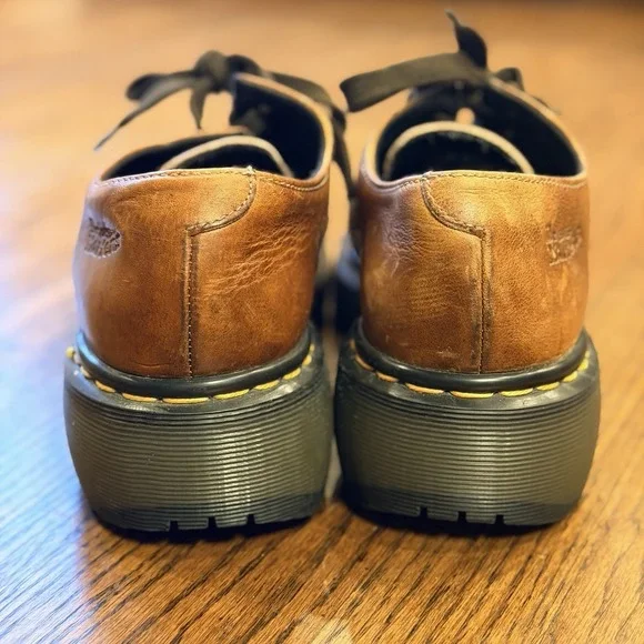 Dr. Martens 8651 Chunky Oxford Shoes Brown Leather Made in England Size 7 - Picture 7 of 13